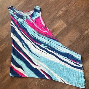 Krimson Klover Multicolor Asymmetrical Tank Dress Size M